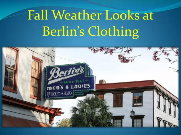 Fall Weather Looks at Berlin’s Clothing