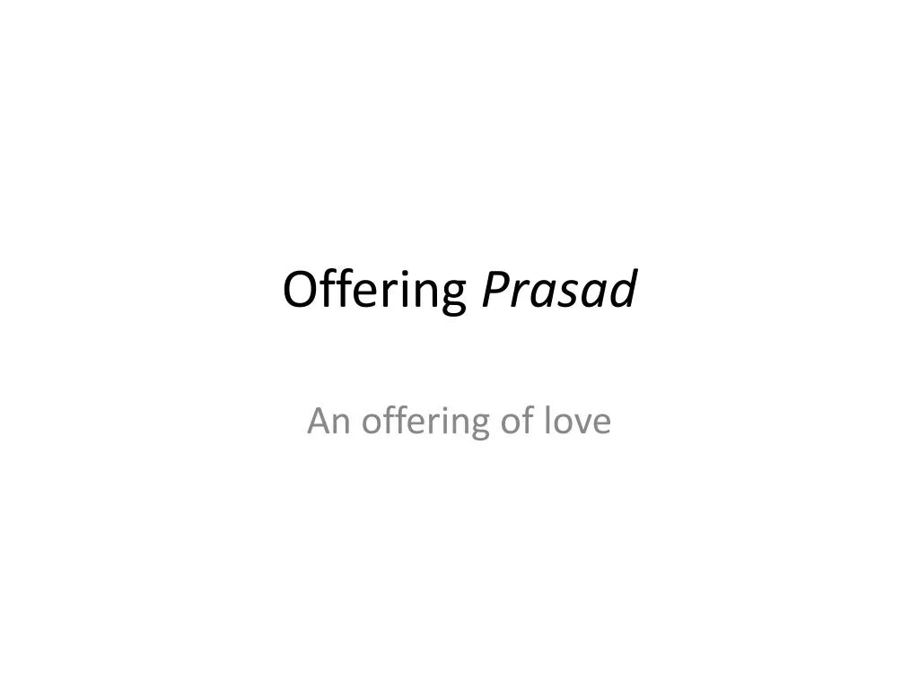 offering prasad