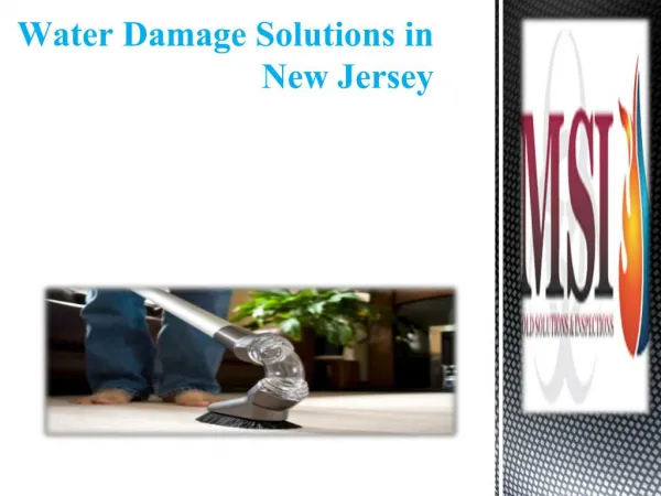 Water Damage Solutions in New Jersey