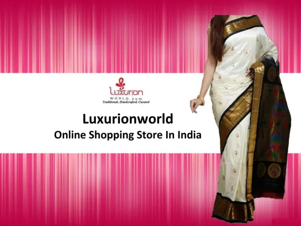 Buy Luxury Sarees Online from Luxurionworld
