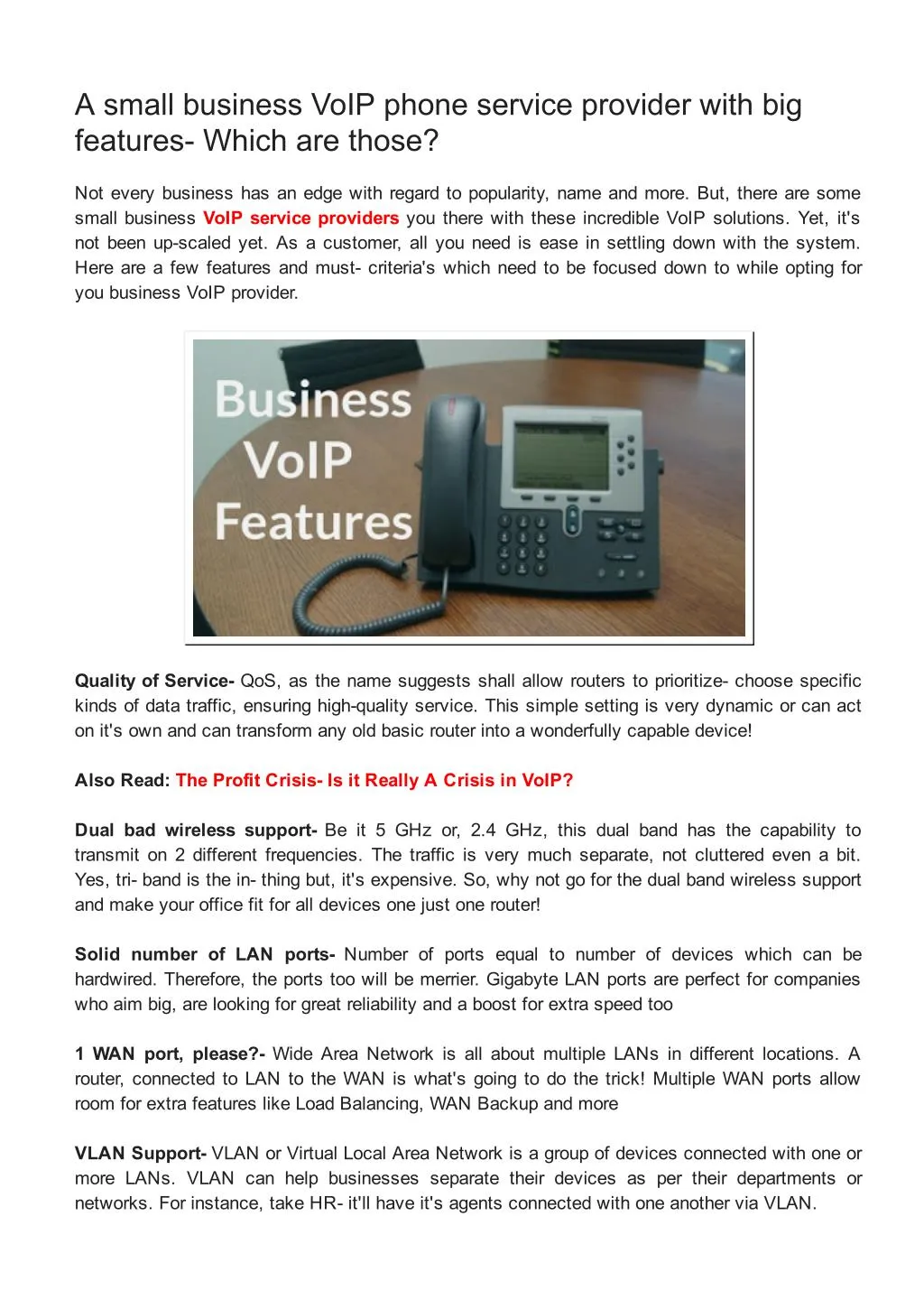 a small business voip phone service provider with