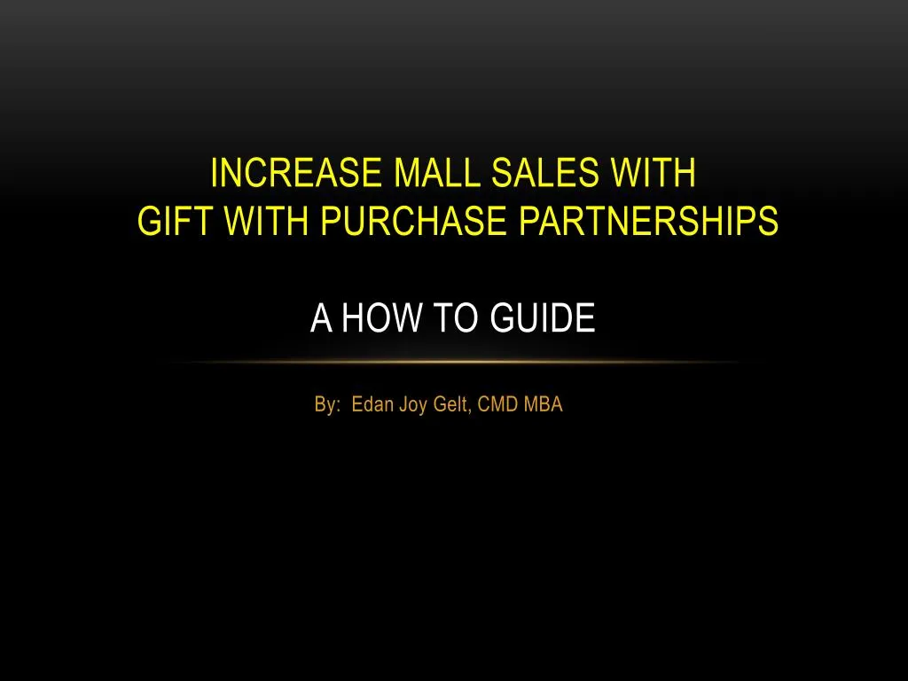increase mall sales with gift with purchase partnerships a how to guide