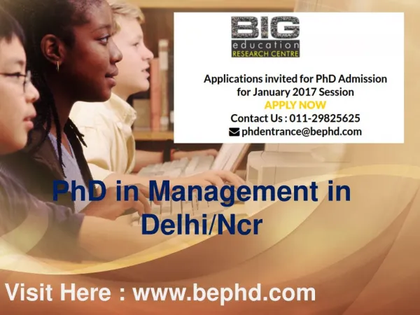 PhD in Management, Computer Science , Hindi , Social Science in Delhi/Ncr