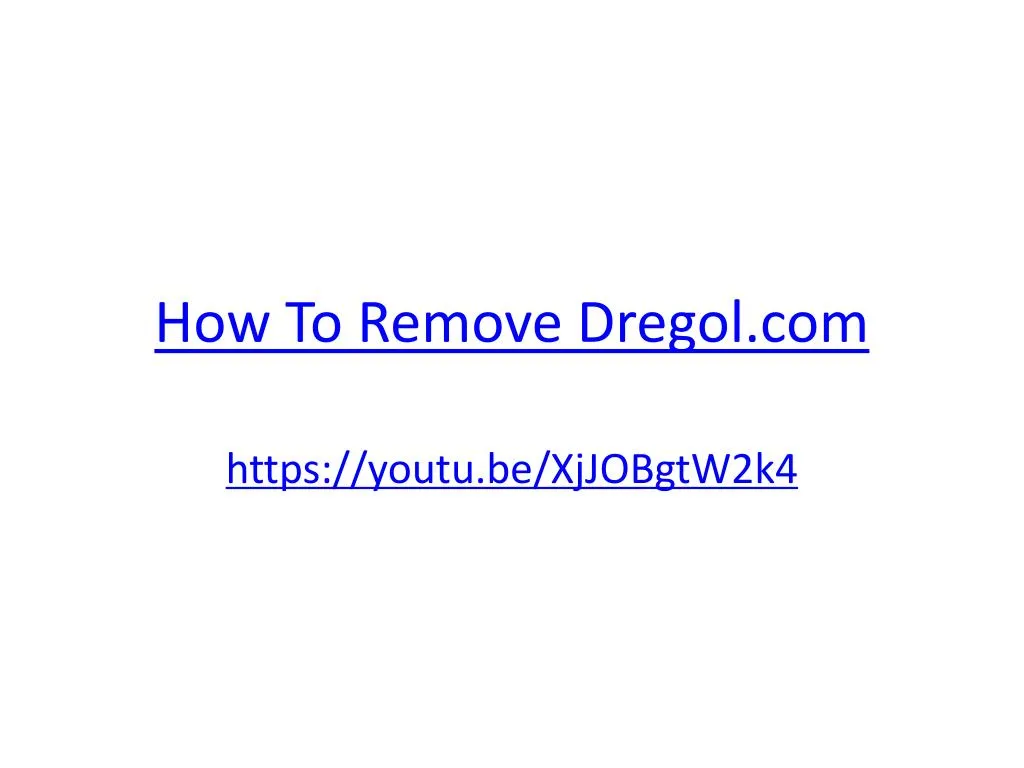 how to remove dregol com