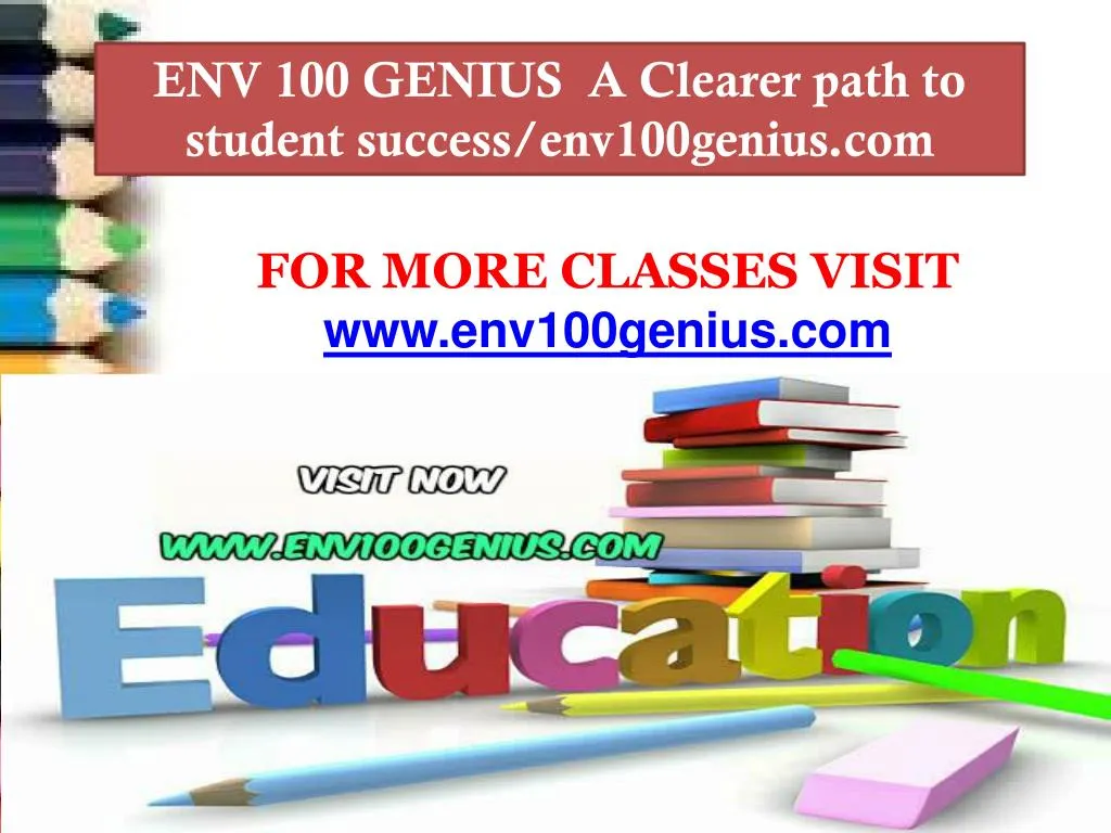 env 100 genius a clearer path to student success