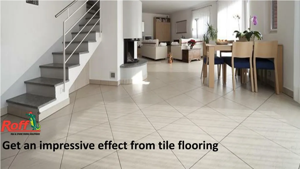get an impressive effect from tile flooring