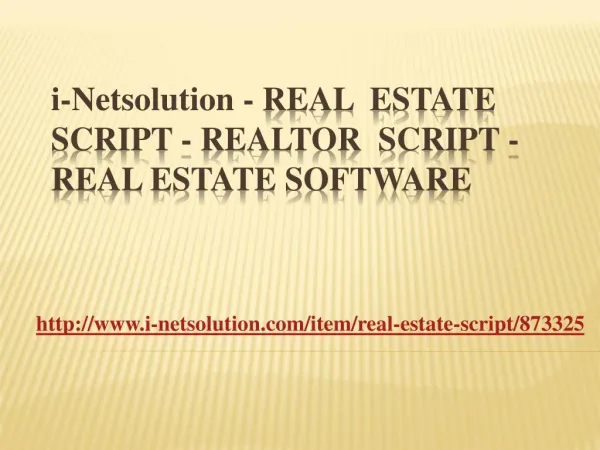 Real Estate Script - Realtor Script - Real Estate Software