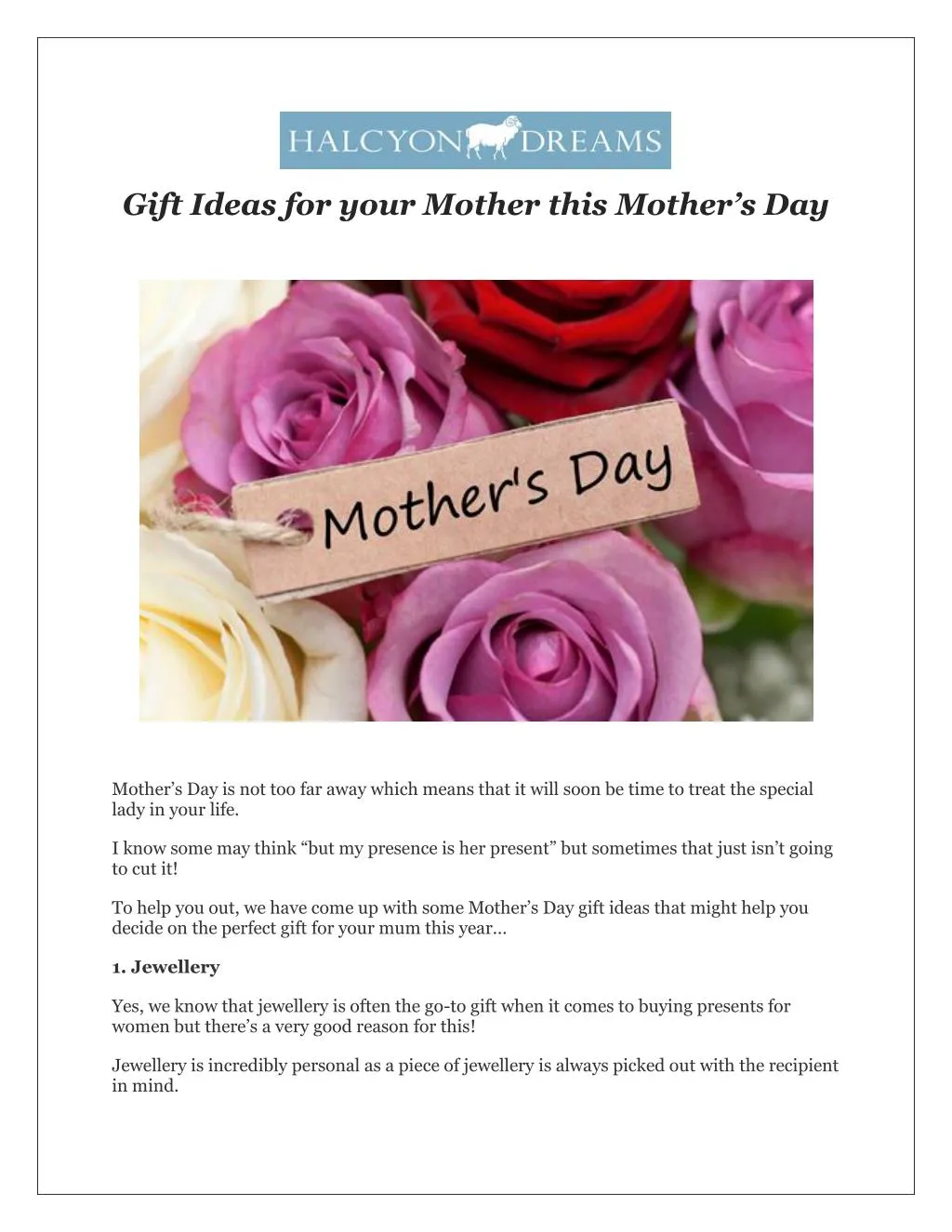 gift ideas for your mother this mother s day