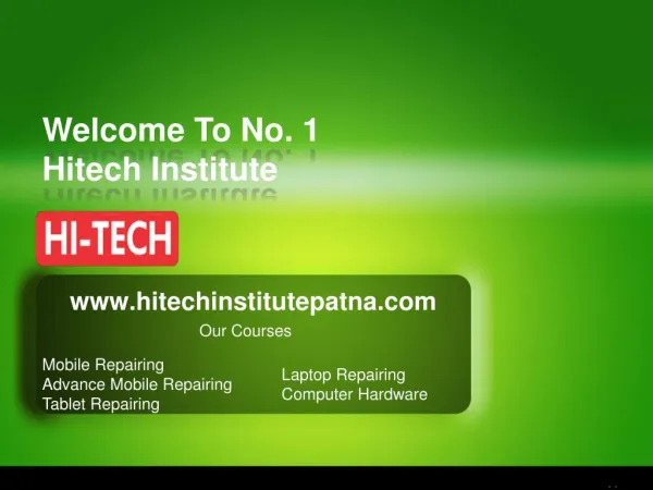 Hi-Tech Laptop Hardware Repairing Course in Patna, Bihar