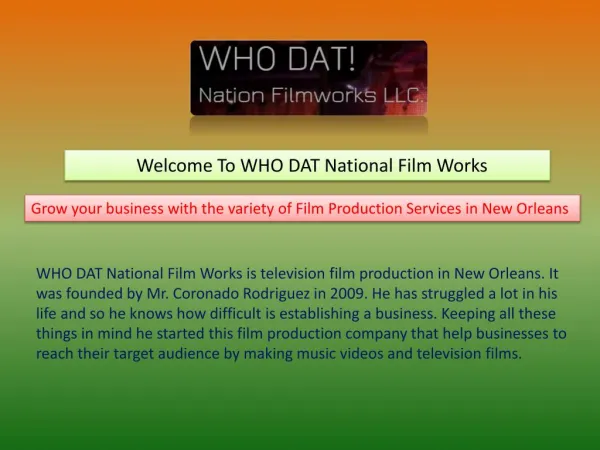 Video Production Company New Orleans