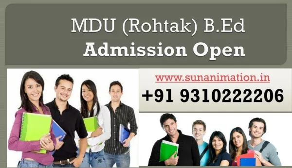 B.Ed admission 2017-19 | B.Ed Admission Open | B.Ed. MDU Rohtak