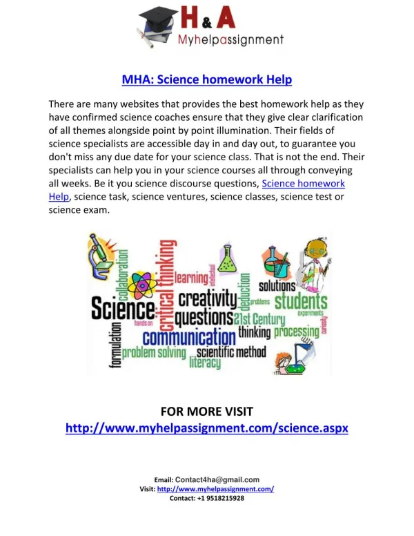 Science homework Help