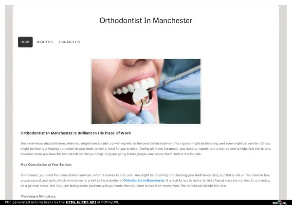 Choose The Popular Dentist for Providing Best Services of Orthodontics in Manchester