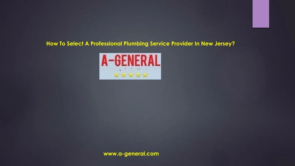 how to select a professional plumbing service