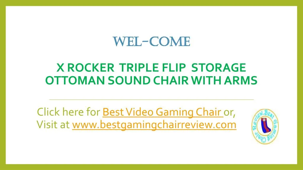 wel come x rocker triple flip storage ottoman sound chair with arms