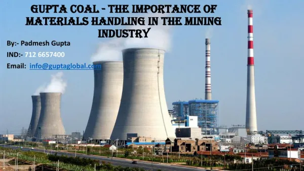 Gupta Coal - The Importance Of Materials Handling In The Mining Industry
