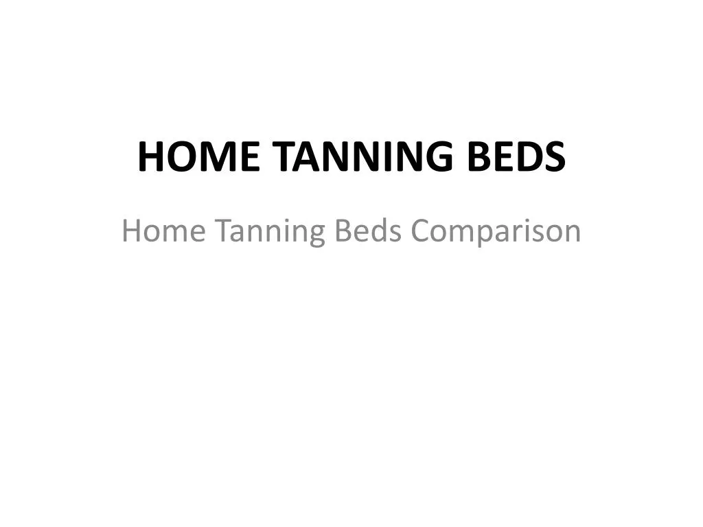 home tanning beds