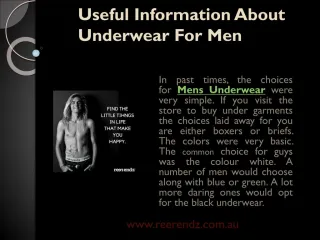 Useful Information About Underwear For Men - slide 1