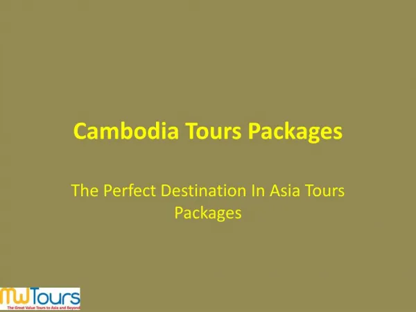 Cambodia Tours Packages