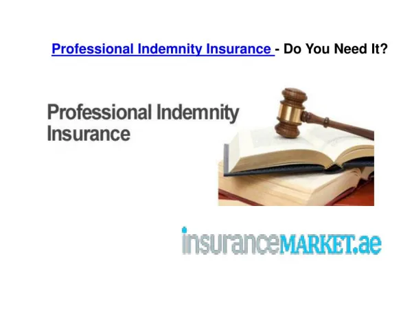Professional Indemnity Insurance