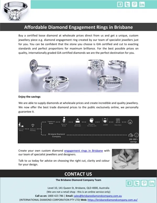 Affordable Diamond Engagement Rings in Brisbane