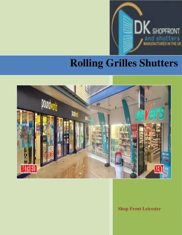 Rolling Grilles Shutters