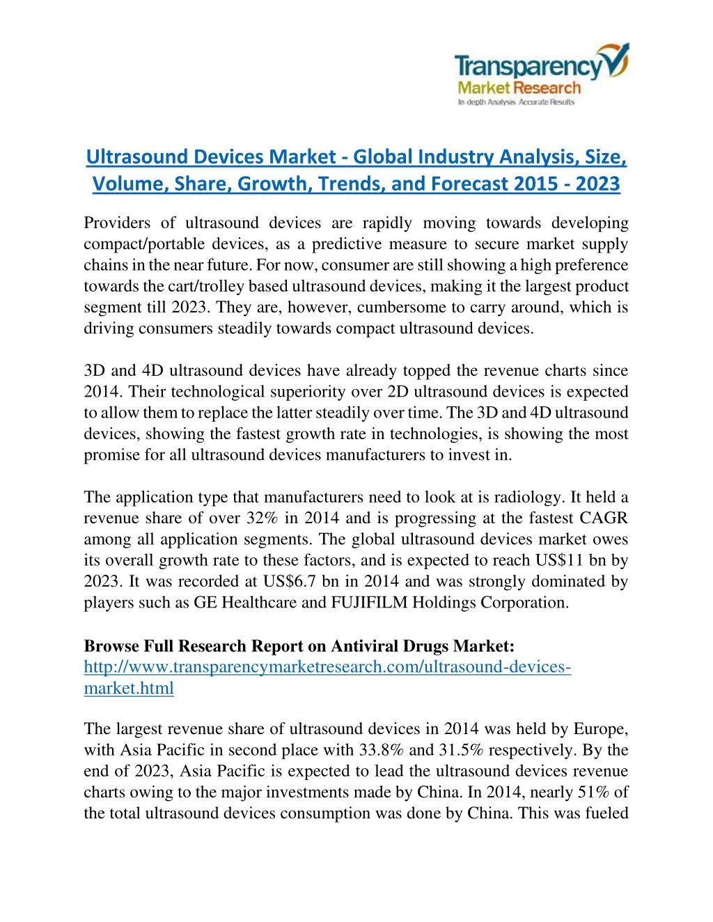 ultrasound devices market global industry