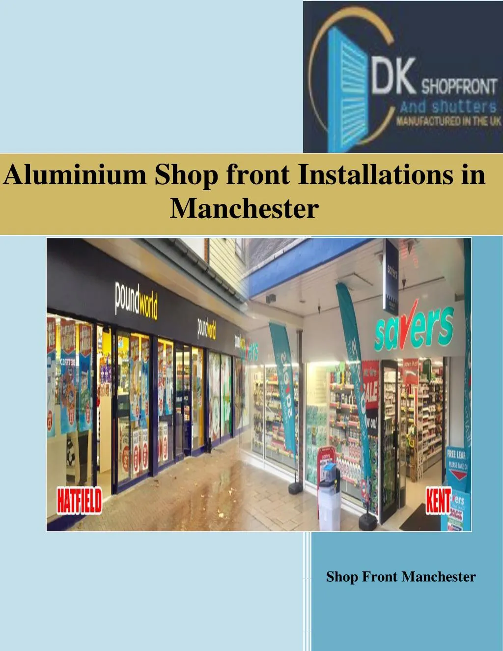 aluminium shop front installations in manchester