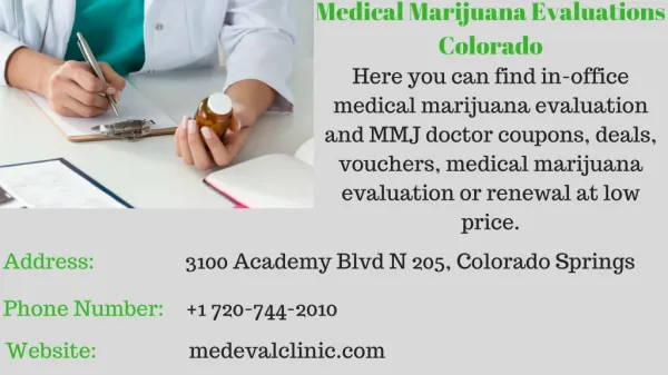 Medical Marijuana Evaluations Colorado