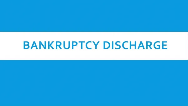 Bankruptcy Discharge | US Bankruptcy Records