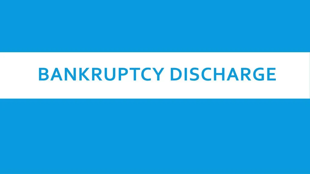 bankruptcy discharge