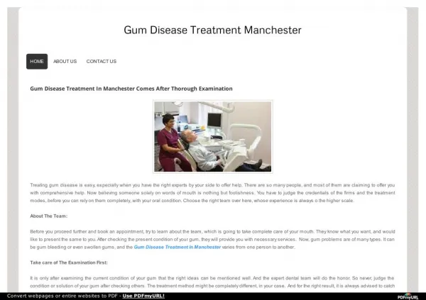 Find Best Gum Disease Treatment in Manchester