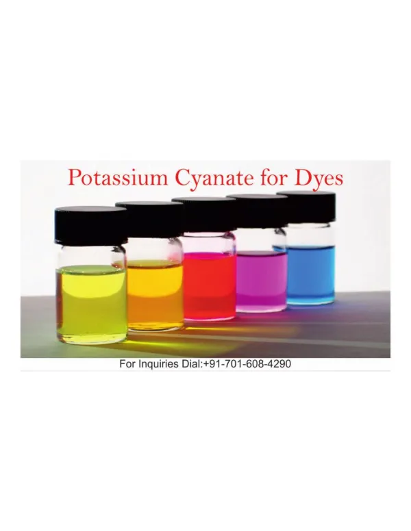 Potassium Cyanate for Dyes