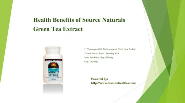 tasmanhealth.co.nz | Source Naturals Green Tea Extract