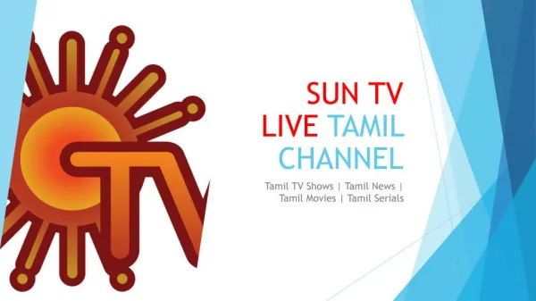 Sun TV Live HD Streaming Channel