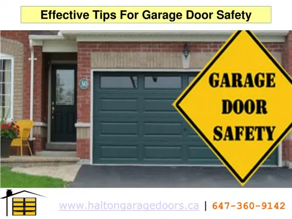 Effective Tips For Garage Door Safety