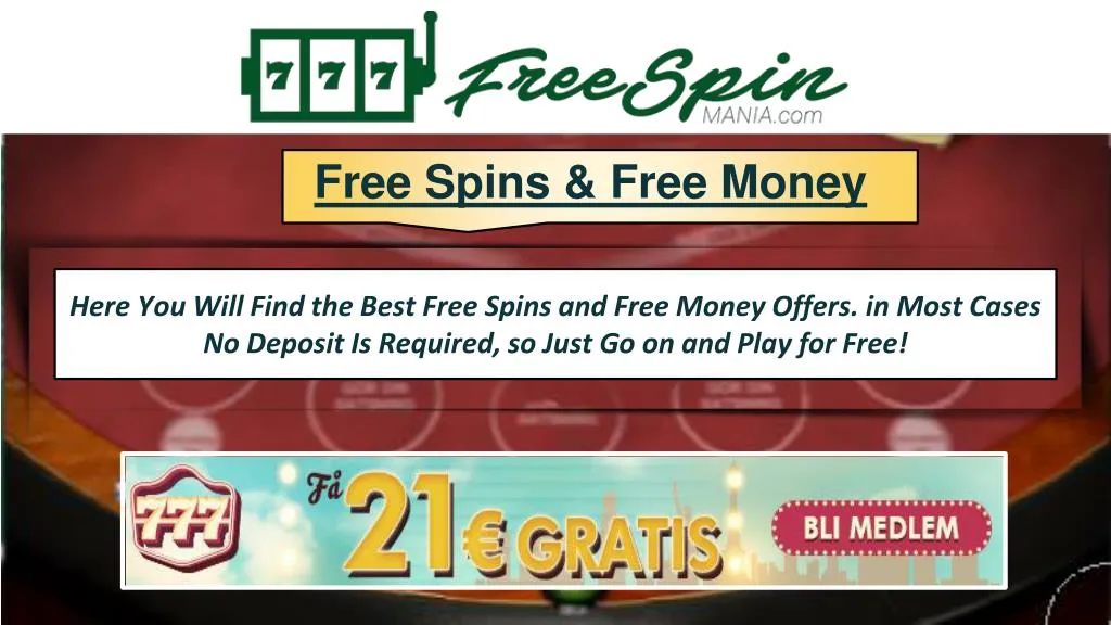 free spins free money