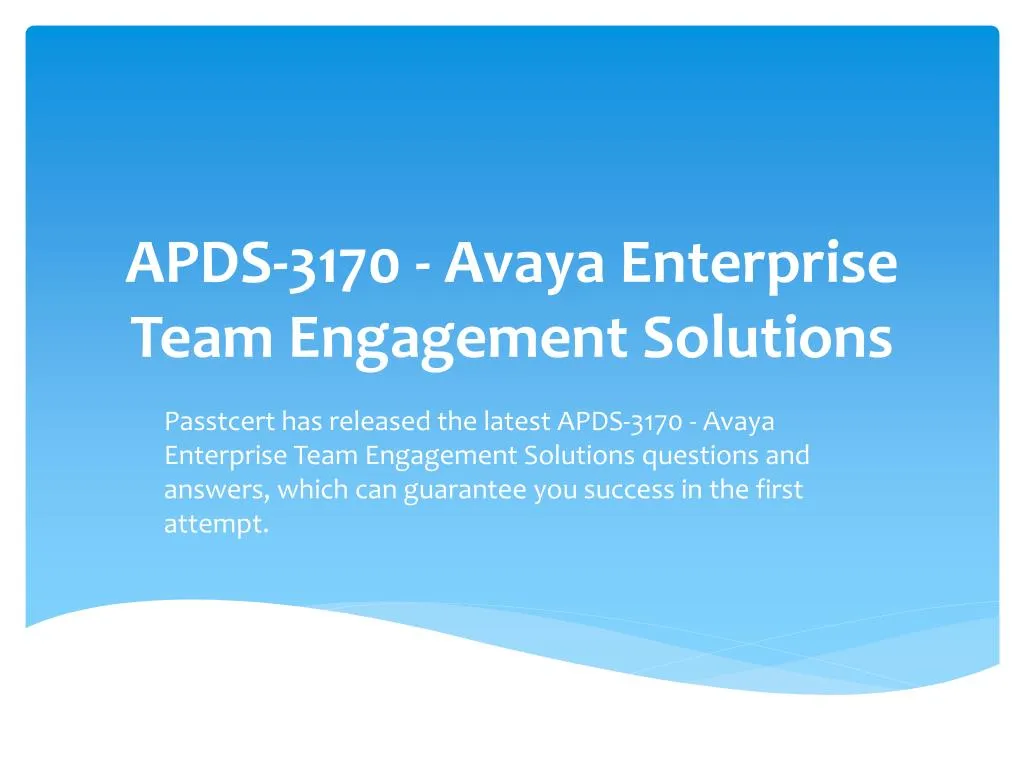 apds 3170 avaya enterprise team engagement solutions