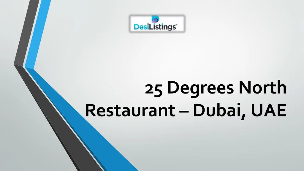 25 degrees north restaurant dubai uae
