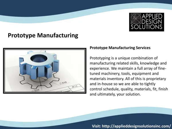 Prototype Manufacturing