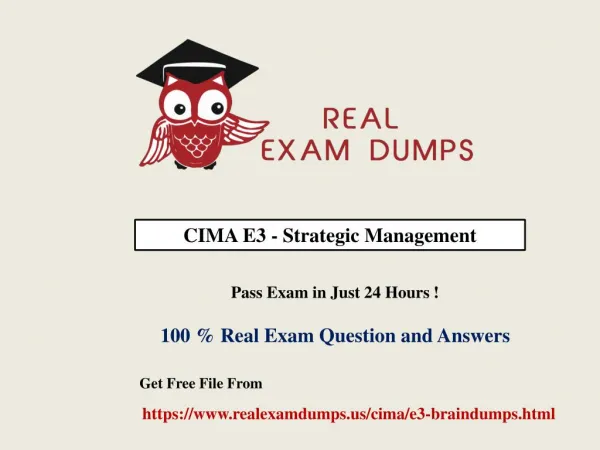 Cima E3 Exam Dumps With Verified Question Answers