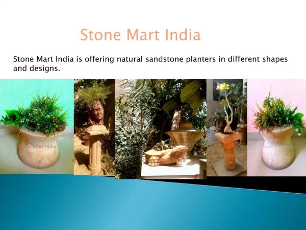 Natural sandstone planters for garden and home decor