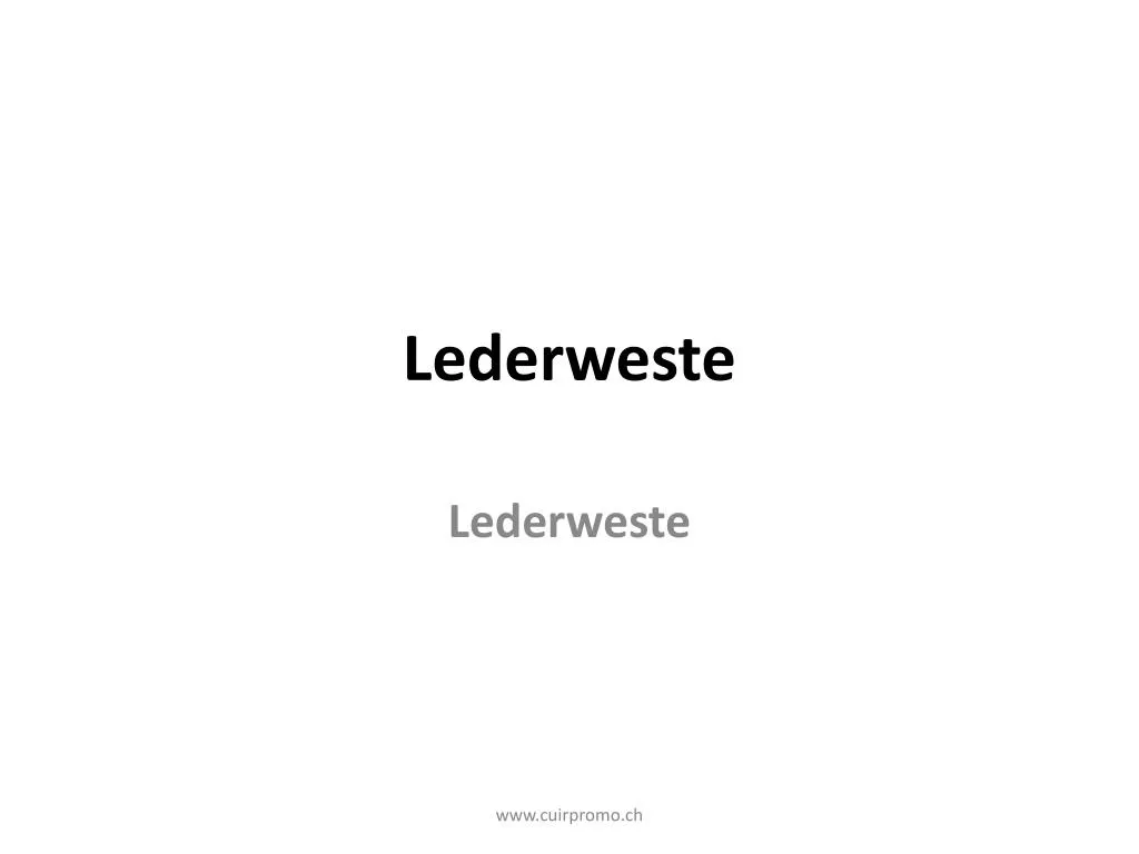 lederweste