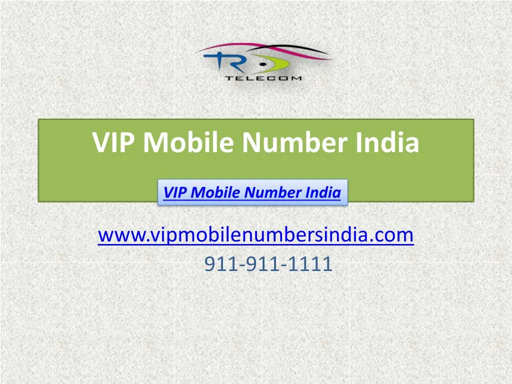 vip mobile number india