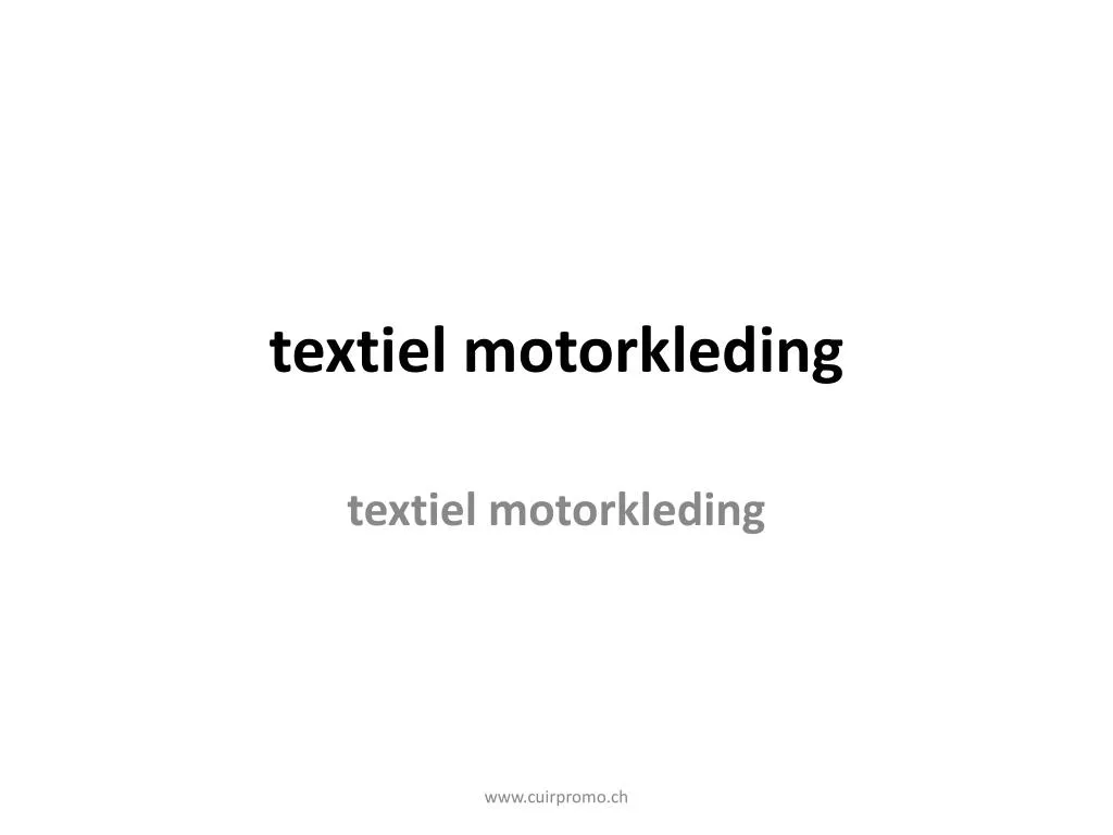 textiel motorkleding