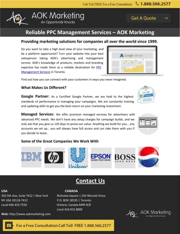 Reliable PPC Management Services – AOK Marketing