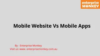 Mobile Website Vs Mobile Apps - slide 1