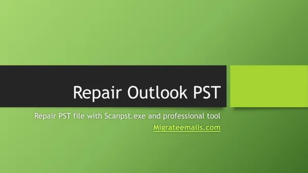Outlook PST File Recovery