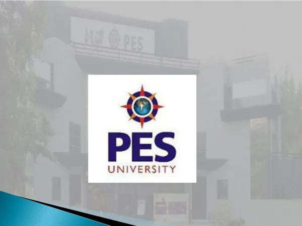 PES University Bangalore | PES University Admission | Direct Admission In PES University Bangalore