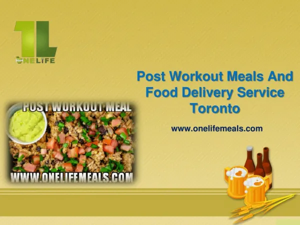 Post Workout Meals And Food Delivery Service Toronto